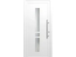 Kunststoff-Haustür 110 cm x 210 cm K009 Anschlag Links Weiß