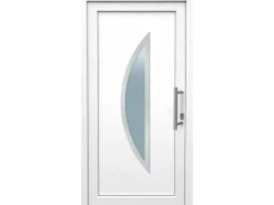 Kunststoff-Haustür 110 cm x 210 cm K015 Anschlag Rechts Weiß