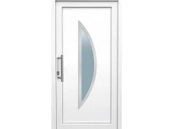 Kunststoff-Haustür 100 cm x 200 cm K015 Anschlag Links Weiß