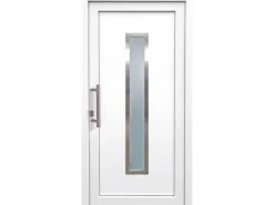 Kunststoff-Haustür 100 cm x 200 cm K016 Anschlag Links Weiß