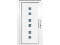 Kunststoff-Haustür 100 cm x 200 cm K018 Anschlag Rechts Weiß