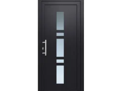 Kunststoff-Haustür 100 cm x 200 cm K017 Anschlag Links Anthrazit/Weiß