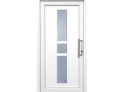 Kunststoff-Haustür 100 cm x 200 cm K009 Anschlag Rechts Weiß