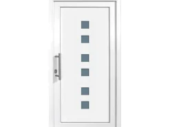 Kunststoff-Haustür 110 cm x 210 cm K018 Anschlag Links Weiß