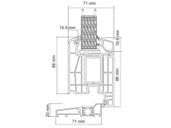 Kunststoff-Haustür K017 Weiß 110 cm x 210 cm Anschlag Links