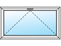 Kunststoff-Keller-Kipp-Fenster 2-Fach Verglasung Weiß-Anthrazit BxH 100 cm x 70