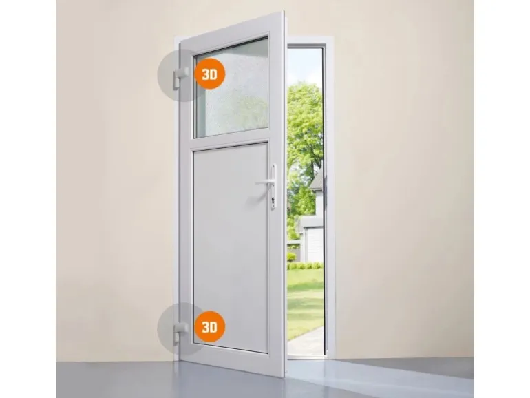 Kunststoff-Nebeneingangstür K 301 Weiß 98 cm x 198 cm Anschlag Links