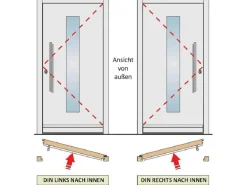 Kunststoff-Nebeneingangstür K 301 Weiß 98 cm x 198 cm Anschlag Links