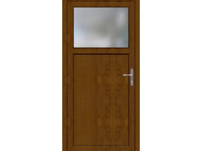 Kunststoff-Nebeneingangstür K504 98 cm x 198 cm DIN R Dekor Golden Oak