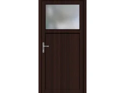 Kunststoff-Nebeneingangstür K504 98 cm x 198 cm DIN L Dekor Mahagoni