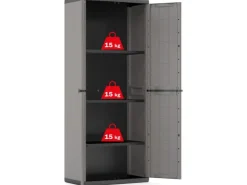 Kunststoffschrank Jolly 68 cm x 166 cm x 39 cm Dunkelgrau