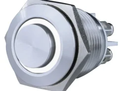 LED-Einbau-Klingelknopf Nickel Weiß