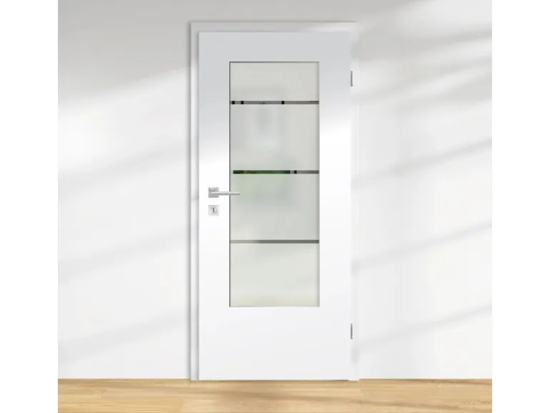 Lichtausschnitt ESG Floatglas 3 Streifen 53,5 x 142cm x 4 mm für Holz-Innentüren