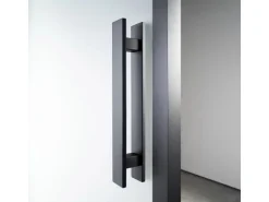 Loft+Mehr Griffstangenpaar Eckig zum Kleben Schwarz Matt