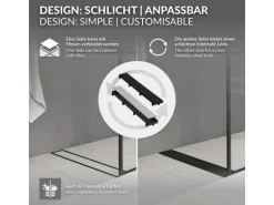 LuxeBath Duschrinne 60 cm 2in1 Befliesbar Extra Flach Edelstahl Schwarz