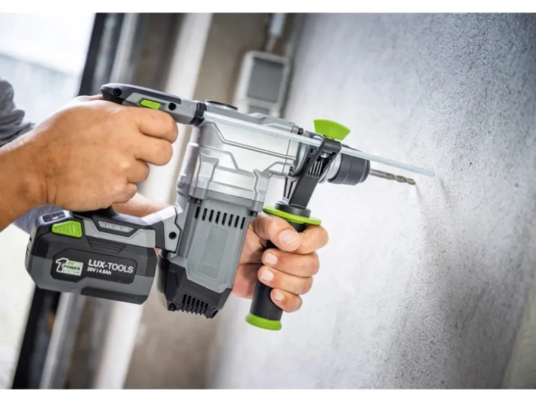 LUX-TOOLS Akku Bohr- und Meißelhammer Bürstenlos 1PowerSystem A-BH-20 B Solo