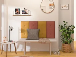 Magnetknöpfe Gelb Samt für Wandkissen