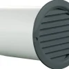 Mauerlüfter mit Stutzen Dunkelgrau