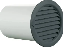 Mauerlüfter mit Stutzen Dunkelgrau