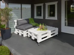 Möbelpaletten für den Außenbereich Weiß