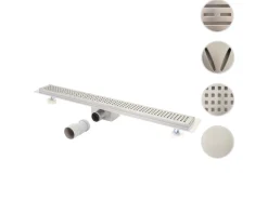 MCW Duschrinne D94b Bodenablauf Abflussrinne Duschablauf Edelstahl Siphon 50-120cm 100cm