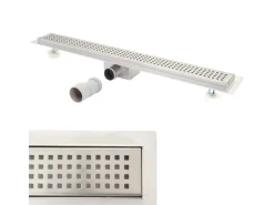 MCW Duschrinne D94b Bodenablauf Abflussrinne Duschablauf Edelstahl Siphon 50-120cm 100cm