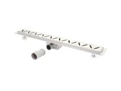 MCW Duschrinne D94c Bodenablauf Abflussrinne Duschablauf Edelstahl Siphon 50-120cm 90cm