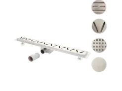 MCW Duschrinne D94c Bodenablauf Abflussrinne Duschablauf Edelstahl Siphon 50-120cm 90cm