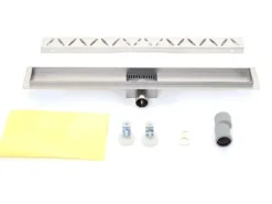 MCW Duschrinne D94c Bodenablauf Abflussrinne Duschablauf Edelstahl Siphon 50-120cm 90cm