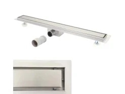 MCW Duschrinne D94d Bodenablauf Abflussrinne Duschablauf Edelstahl Siphon 50-120cm 120cm