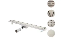 MCW Duschrinne D94d Bodenablauf Abflussrinne Duschablauf Edelstahl Siphon 50-120cm 120cm