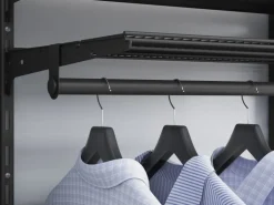 Metall-Wandschiene 2-reihig 200 cm Schwarz