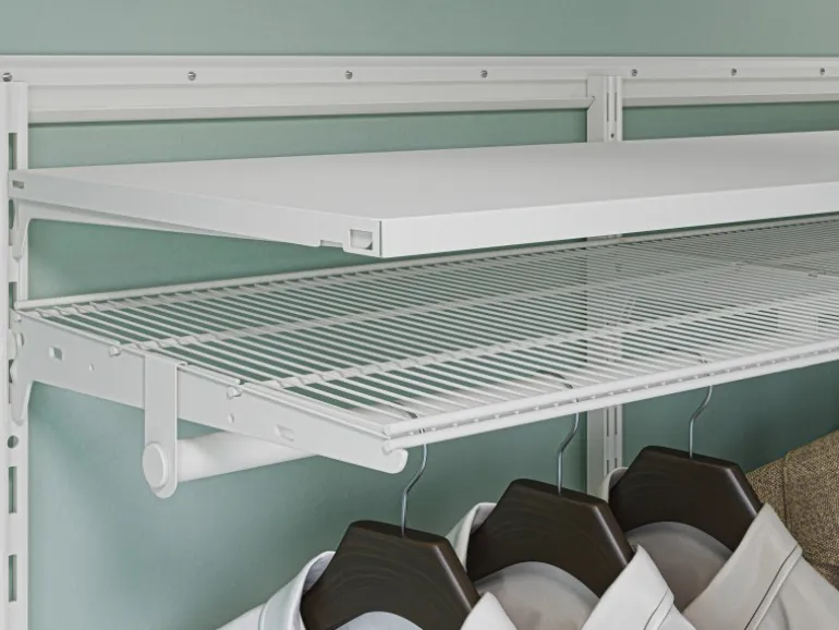 Metall-Wandschiene 2-reihig 150 cm Weiß