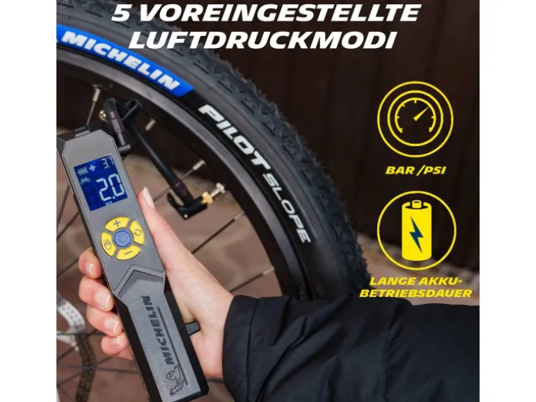 Michelin Akku Kompressor Mini 10 Bar Digital LCD LED 7,4V 2500mAh