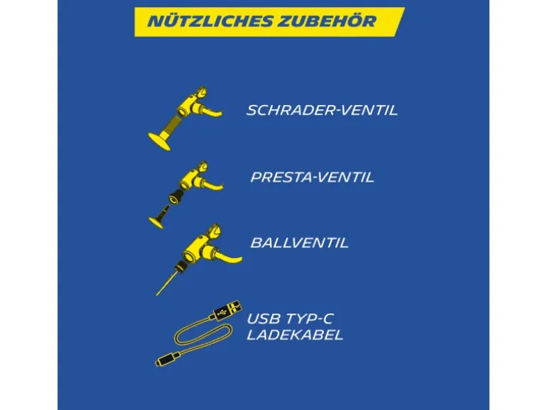 Michelin Akku Kompressor Mini 10 Bar Digital LCD LED 7,4V 2500mAh