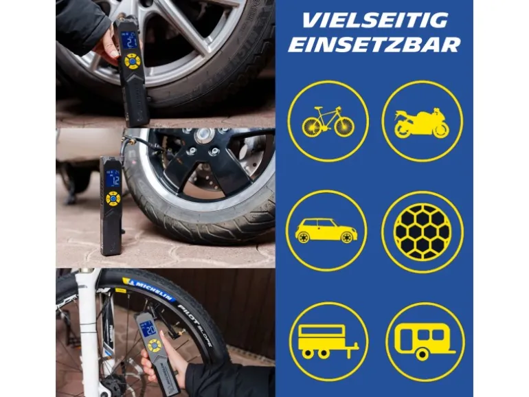 Michelin Akku Kompressor Mini 10 Bar Digital LCD LED 7,4V 2500mAh