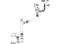 Miló Röhrensiphon-Set mit Exzenter Ø 114 mm