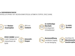 Miló Röhrensiphon-Set mit Exzenter Ø 114 mm