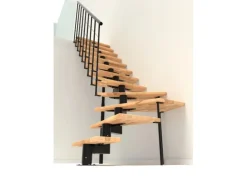 Minka Mittelholmtreppe Comfort Top Turn Buche Schwarz Raumhöhe bis 312 cm