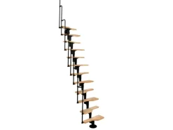 Minka Mittelholmtreppe Twister Buche Schwarz Raumhöhe bis 293 cm