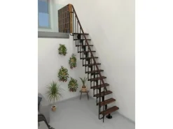 Minka Raumspartreppe Joker Walnuss Schwarz Raumhöhe bis 304 cm