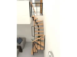 Minka Raumspartreppe Joker Turn 180° Buche-Schwarz Raumhöhe bis 304 cm