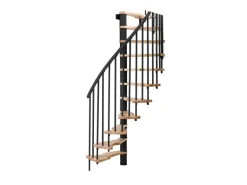 Minka Spindeltreppe Metallica Smart Buche-Schwarz 130 cm Raumhöhe bis 305 cm