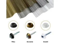 MK PC DIAMONDS Verzinkte Schrauben M5 x 50 mm Für Holz Mit Transparenter Dichtscheibe MK PC DIAMONDS 50 Stück