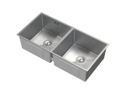 ML-Design Doppelspülbecken Edelstahl 81,5x40 cm Rechteckig 2 Becken mit Siphon