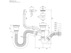 ML-Design Doppelspülbecken Edelstahl 81,5x40 cm Rechteckig 2 Becken mit Siphon