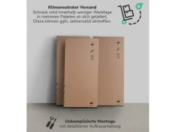 mokebo Kleiderschrank Der Kleiderheld 2 türig und mit zwei durchlaufenden Schubladen