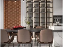 Mosaikmatte Ebru Hexagon Glas Bronze 29 cm x 29 cm