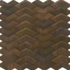 Mosaikmatte Wavy Metall Kupfer 29,5 cm x 30 cm
