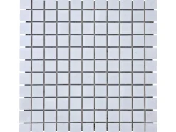 Mosaikmatte Weiß Matt Keramik 30 cm x 30 cm